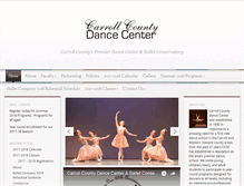 Tablet Screenshot of carrollcountydancecenter.com